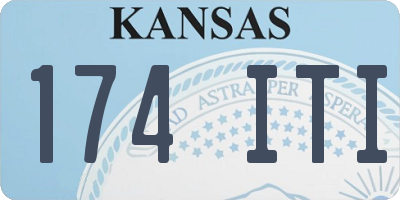 KS license plate 174ITI
