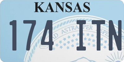 KS license plate 174ITN
