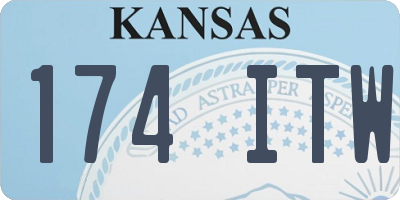KS license plate 174ITW