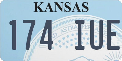 KS license plate 174IUE
