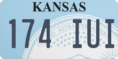 KS license plate 174IUI