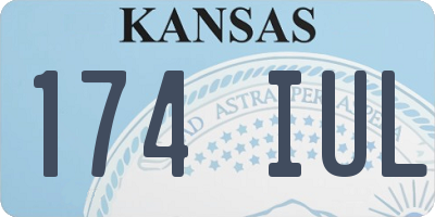 KS license plate 174IUL