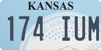 KS license plate 174IUM