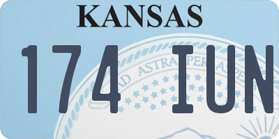 KS license plate 174IUN