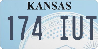 KS license plate 174IUT