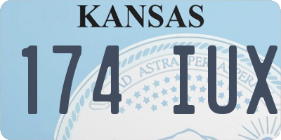 KS license plate 174IUX