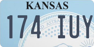 KS license plate 174IUY