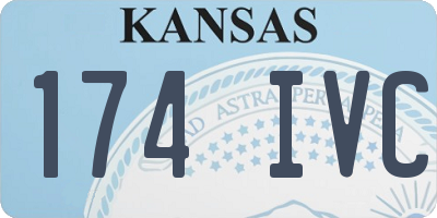 KS license plate 174IVC