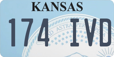 KS license plate 174IVD