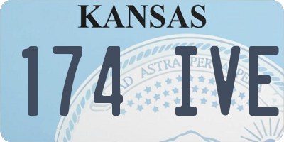 KS license plate 174IVE