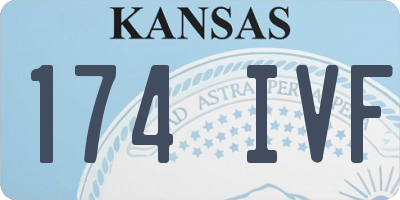 KS license plate 174IVF