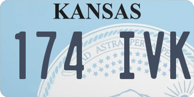 KS license plate 174IVK