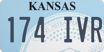 KS license plate 174IVR