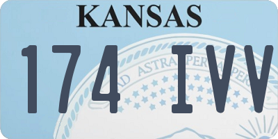 KS license plate 174IVV