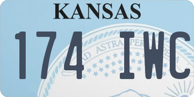 KS license plate 174IWC