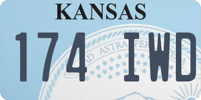 KS license plate 174IWD