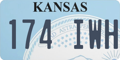 KS license plate 174IWH