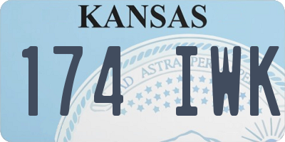 KS license plate 174IWK