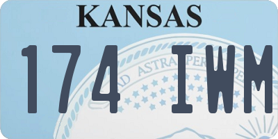 KS license plate 174IWM