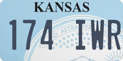 KS license plate 174IWR