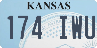 KS license plate 174IWU