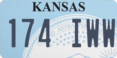 KS license plate 174IWW