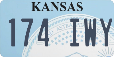 KS license plate 174IWY