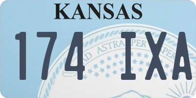 KS license plate 174IXA