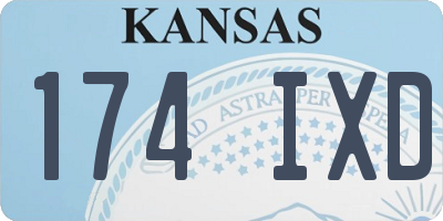 KS license plate 174IXD