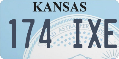 KS license plate 174IXE
