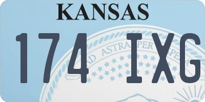KS license plate 174IXG