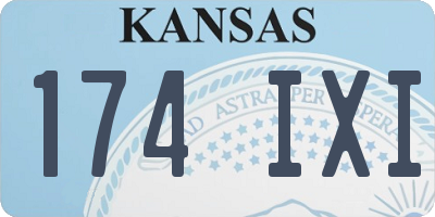KS license plate 174IXI