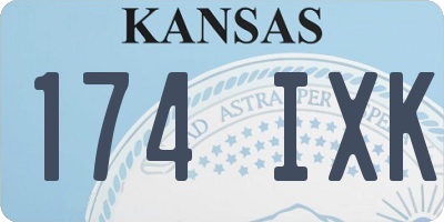KS license plate 174IXK