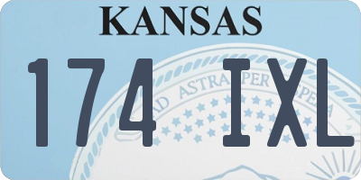 KS license plate 174IXL