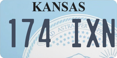 KS license plate 174IXN