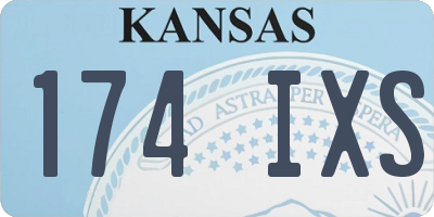 KS license plate 174IXS