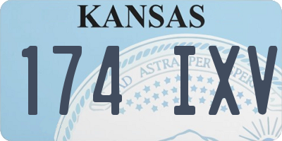 KS license plate 174IXV