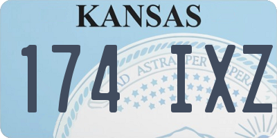 KS license plate 174IXZ