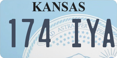 KS license plate 174IYA