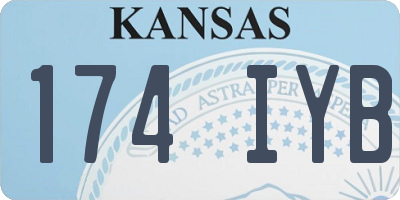 KS license plate 174IYB
