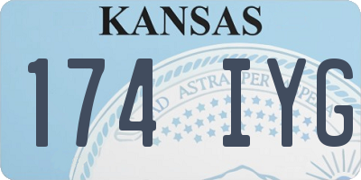 KS license plate 174IYG