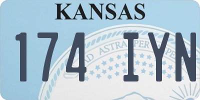 KS license plate 174IYN
