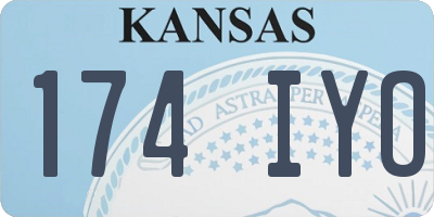 KS license plate 174IYO