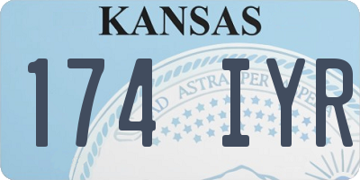 KS license plate 174IYR
