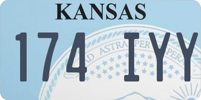 KS license plate 174IYY