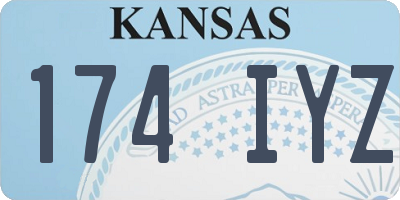KS license plate 174IYZ
