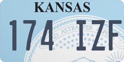 KS license plate 174IZF