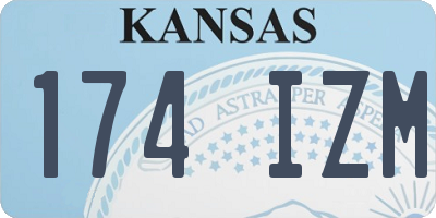 KS license plate 174IZM