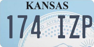 KS license plate 174IZP