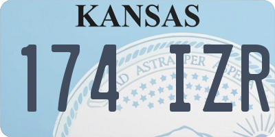 KS license plate 174IZR